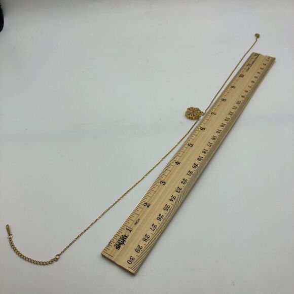 18K Gold Plated Cubic Zirconia Women's Floral Heart Necklace Waterproof - Picture 11 of 14